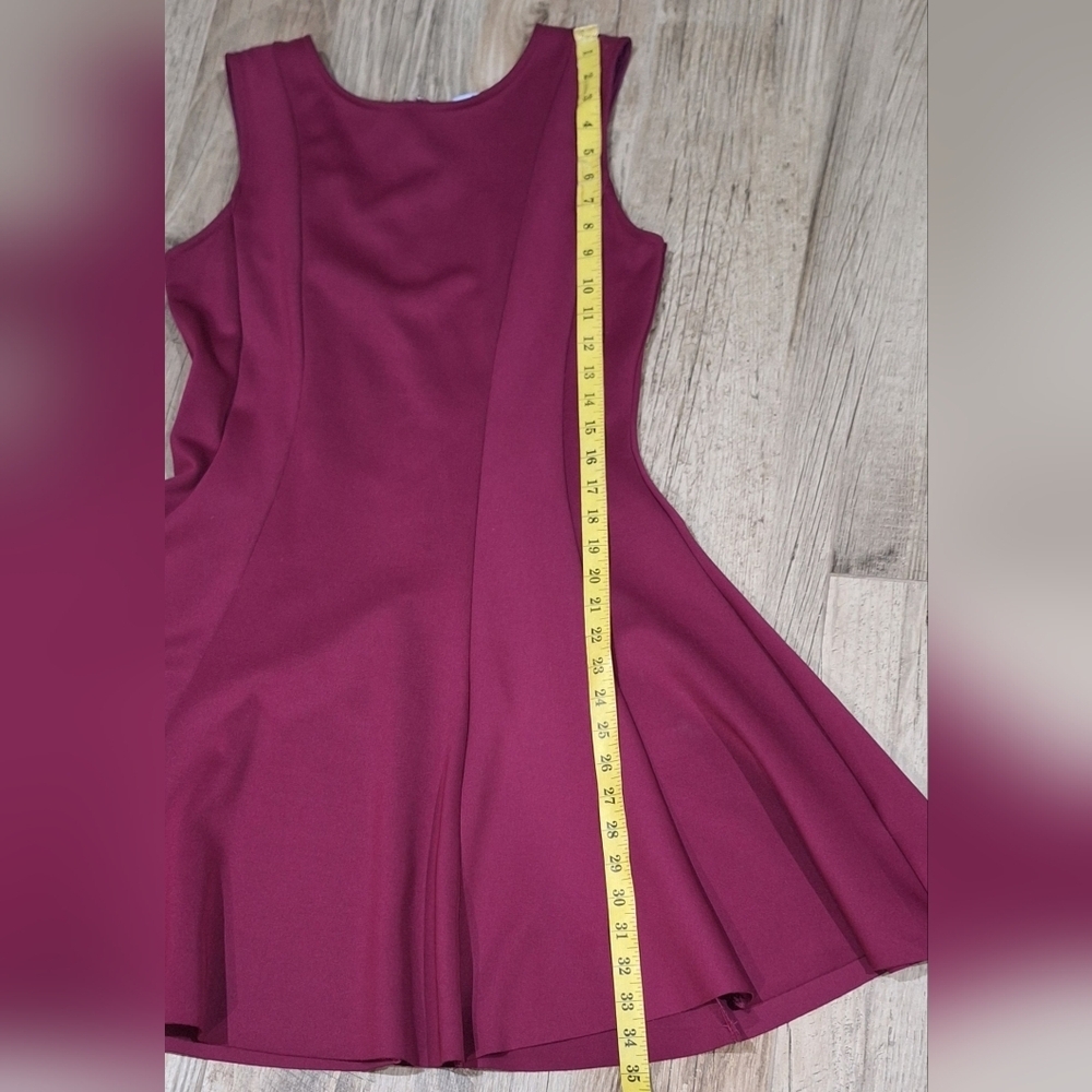 #1152 She + Sky Rasberry Stretch Fit&Flare Dress sz L - Picture 11 of 11